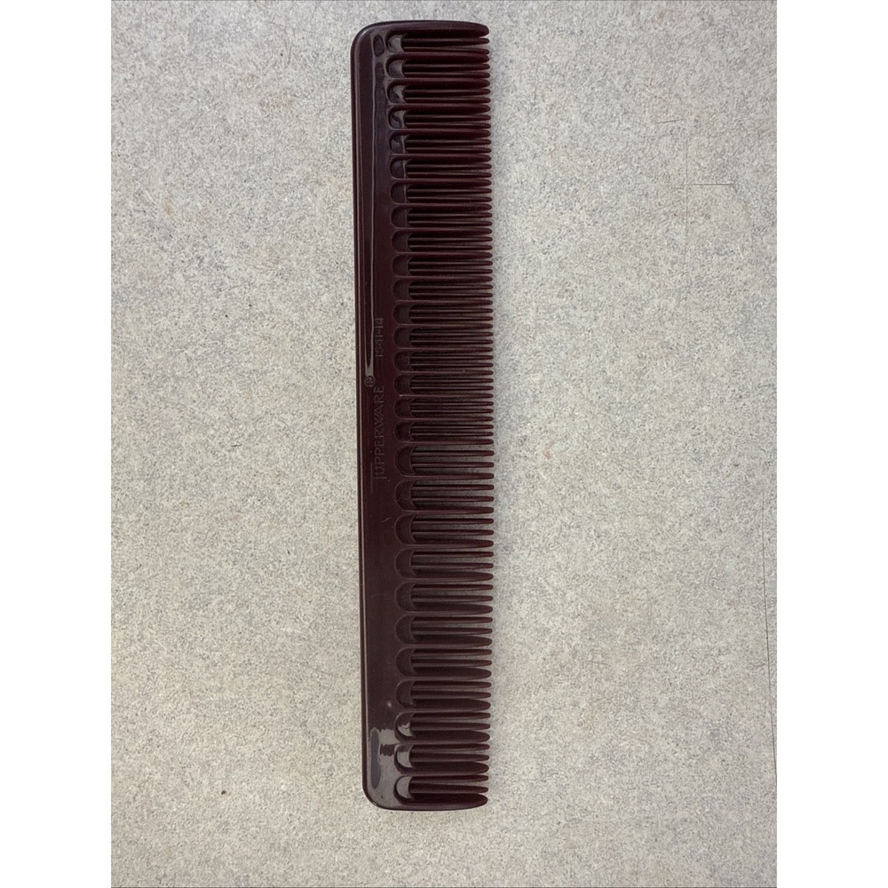 Vintage TUPPERWARE 7" Brown Comb Hair Styling 1542 Thick Fine Tooth - Picture 3 of 6
